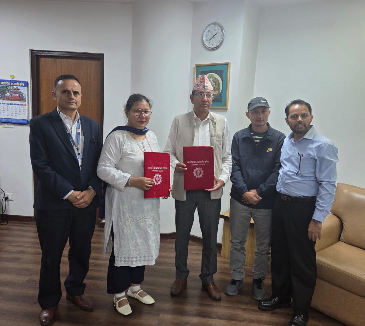 श्रमिक कल्याण कोष सञ्चालनको लागि लगानी कोष र तामाकोशी गाउँपालिकाबीच सम्झौता